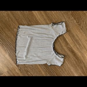 Garage over the shoulder crop top